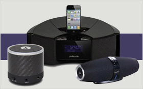 Boost your home with swinging speakers and cordless phones.