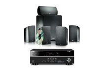 Yamaha 5.1 Channel Home Theater Receiver and Home Theater Speaker System, Black