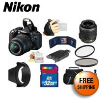 Nikon D3100 14.2MP Digital SLR Camera with 18-55mm f/3.5-5.6 AF-S DX VR Nikkor Zoom Lens