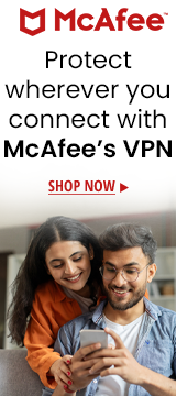 Protect Wherever you connect with McAfee's VPN