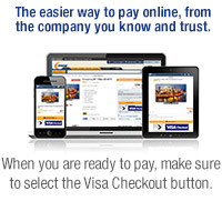 The easier way to pay online, from the company you know and trust. When you are ready to pay, make sure to select the Visa Checkout button.
