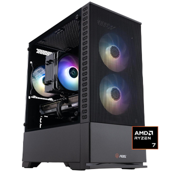 ABS Cyclone Ruby Gaming PC Ryzen 7 RX 9060 XT