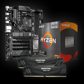 CPU Motherboard Memory Combo - AMD RYZEN 7 5800X3D Bundle with GIGABYTE B550 EAGLE WIFI6 and Gigastone GST Game Pro 32GB (2 x 16GB) 288-Pin PC RAM DDR4 3200