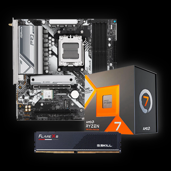CPU Motherboard Memory Combo - AMD Ryzen 7 7700X3D with ASRock B650M Pro RS WiFi and G.SKILL Flare X5 16GB 288-Pin PC RAM DDR5 6000