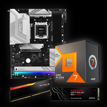 CPU Motherboard Memory Combo - AMD Ryzen 7 7700X3D with ASRock B850 PRO RS WIFI and G.SKILL Flare X5 16GB 288-Pin PC RAM DDR5 6000