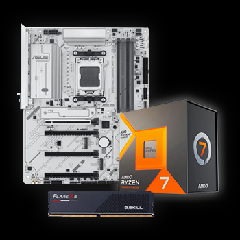 CPU Motherboard Memory Combo - AMD Ryzen 7 7700X3D with ASUS B850 MAX GAMING WIFI and G.SKILL Flare X5 16GB 288-Pin PC RAM DDR5 6000