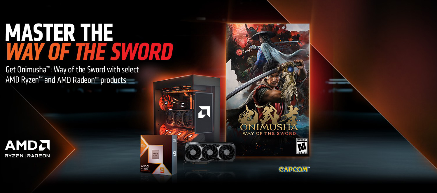 Master the Way of the Sword. Get Onimusha: Way of the Sword with select AMD Ryzen and AMD Radeon products.