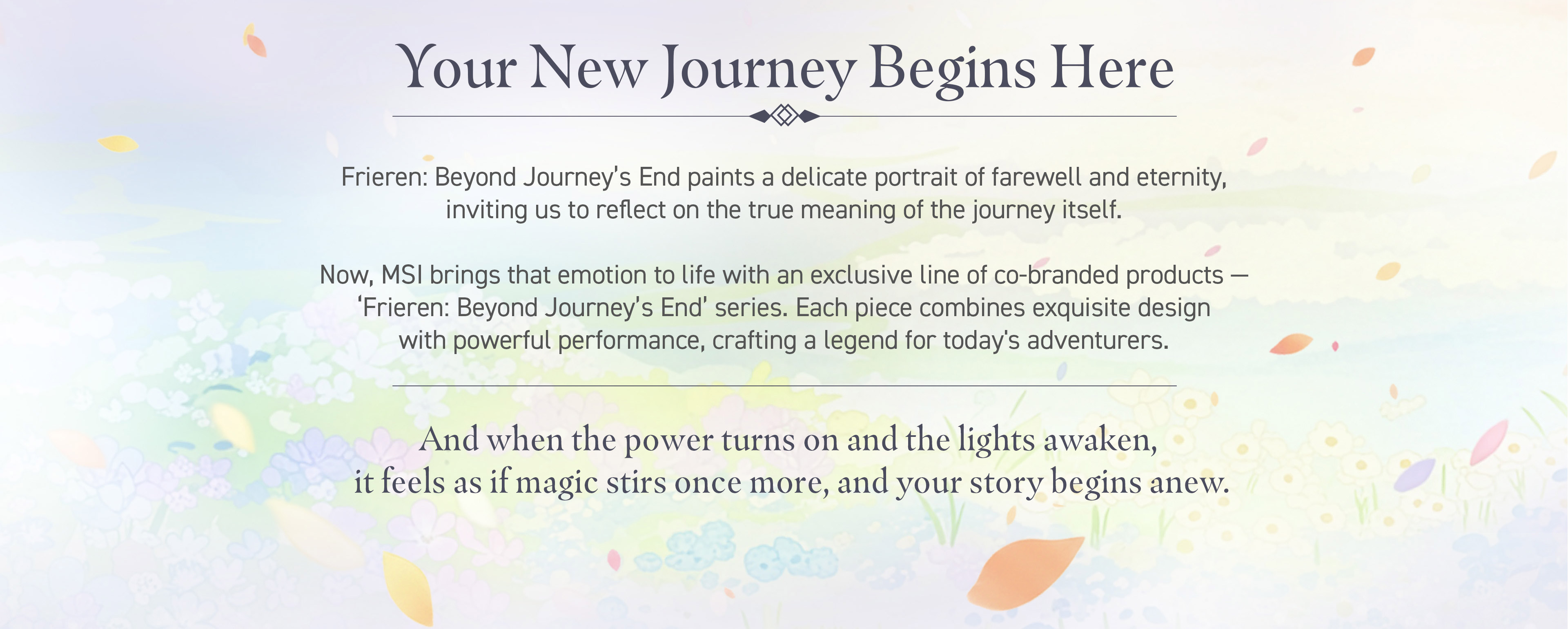 Your New Journey Begins Here — MSI brings Frieren: Beyond Journey's End to life with an exclusive line of co-branded products