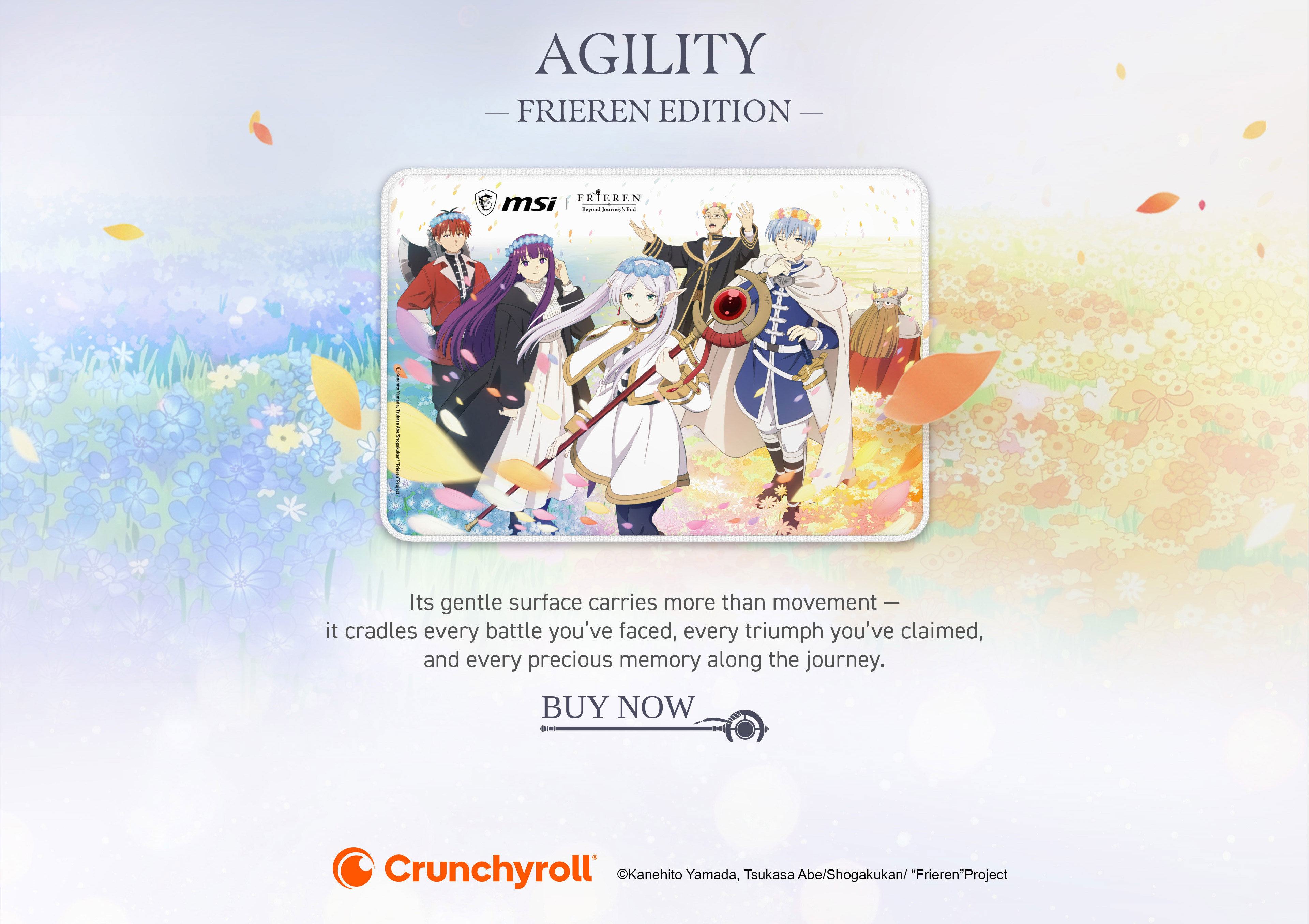 Agility Frieren Edition mousepad. Copyright Kanehito Yamada, Tsukasa Abe / Shogakukan / Frieren Project