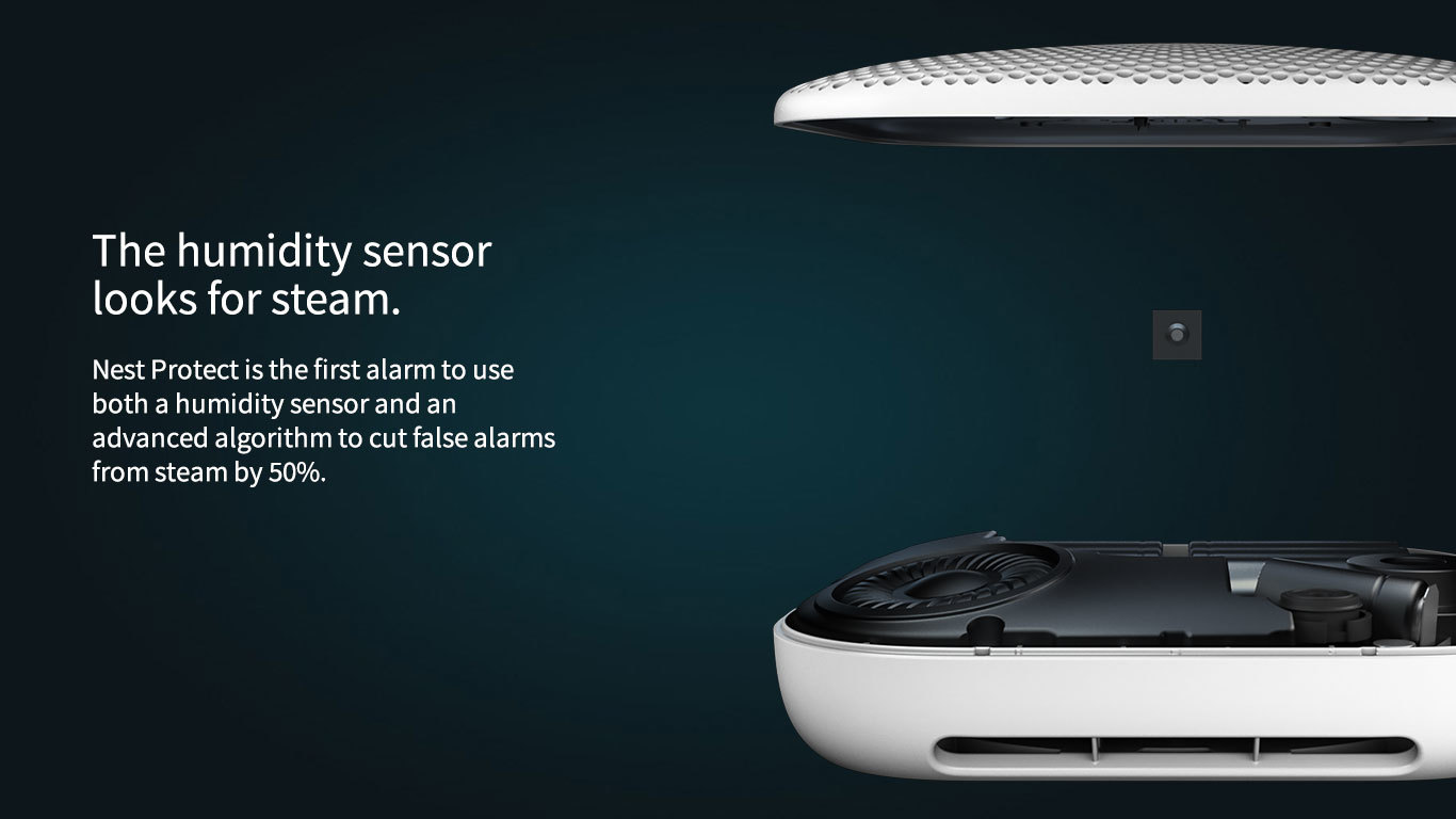 The humidity sensor looks for steam.