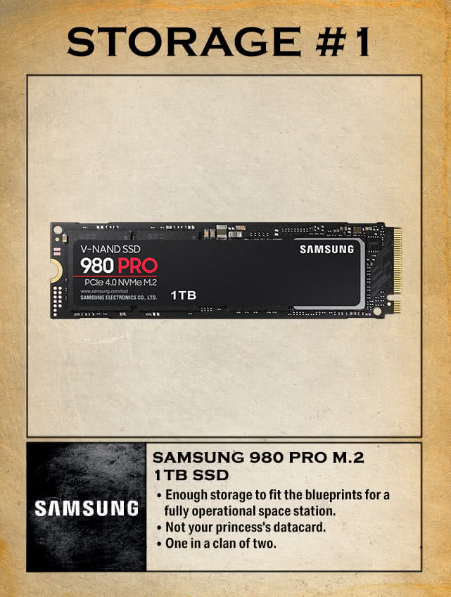SAMSUNG 980 PRO M.2 2280 1TB PCI-Express Gen 4.0 x4, NVMe 1.3 Samsung V-NAND Internal Solid State Drive (SSD) MZ-V8P1T0B/AM
