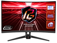 ASRock PG27F15RS1A 27" FHD 1920 x 1080 240 Hz Adaptive Sync Built-in Speakers Curved Gaming Monitor