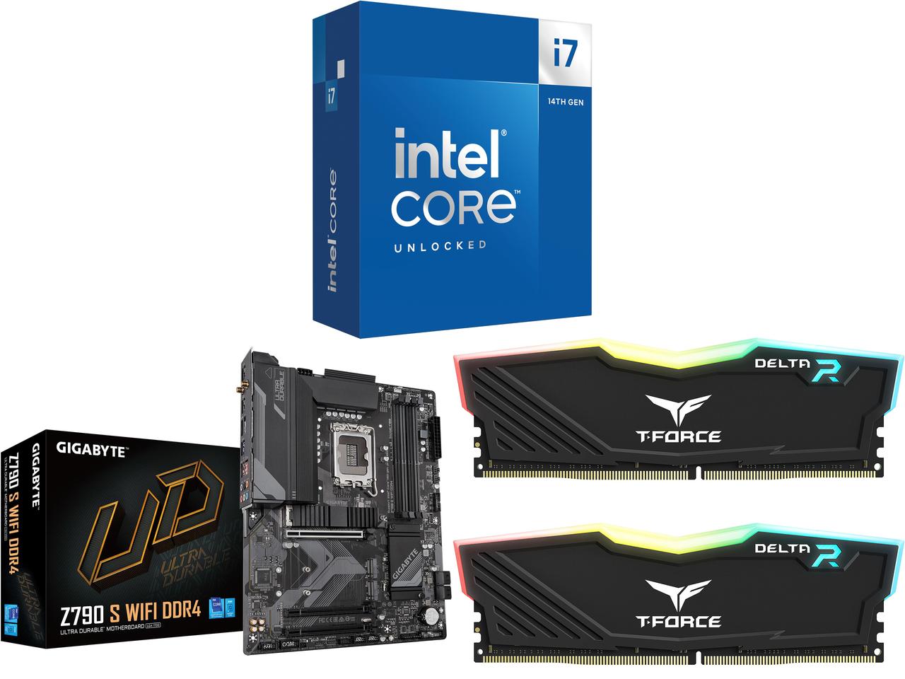 Intel Combo - Intel i7 14700K / GIGABYTE Z790 S WIFI DDR4 / Team T-Force Delta RGB 16GB