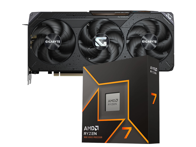 GIGABYTE GV-R9070XTGAMING OC-16GD Bundle with AMD Ryzen 7 9700X