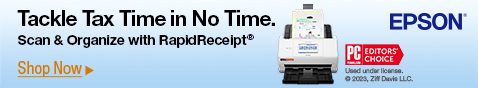 Tackle Tax Time in No Time. Epson RapidReceipt®