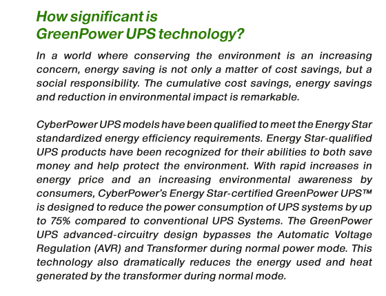 How significant is GreenPower UPS Technology?