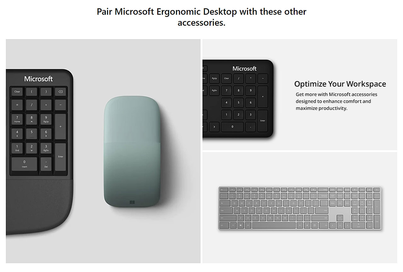 Pair Microsoft Ergonomic Desktop with these other accessories