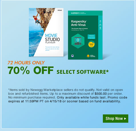 70% OFF SELECT SOFTWARE*