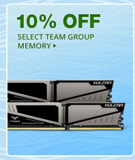 10% OFF SELECT TEAM GROUP MEMORY*