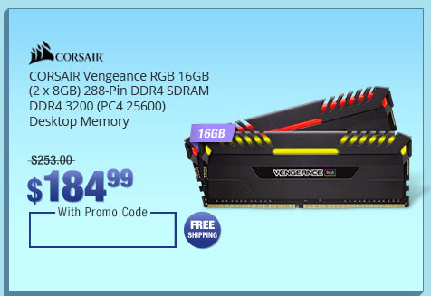 CORSAIR Vengeance RGB 16GB (2 x 8GB) 288-Pin DDR4 SDRAM DDR4 3200 (PC4 25600) Desktop Memory