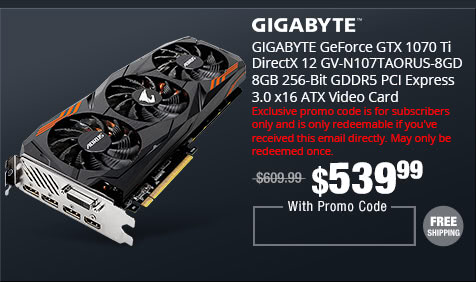 GIGABYTE GeForce GTX 1070 Ti DirectX 12 GV-N107TAORUS-8GD 8GB 256-Bit GDDR5 PCI Express 3.0 x16 ATX Video Card