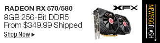 Newegg Flash - XFX Radeon RX 570/580 8GB 256-Bit DDR5