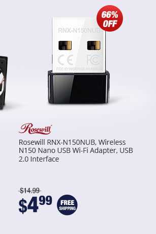Rosewill RNX-N150NUB, Wireless N150 Nano USB Wi-Fi Adapter, USB 2.0 Interface