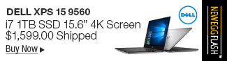 Newegg Flash - Dell XPS 15 9560 i7 1TB SSD 15.6" 4K Screen