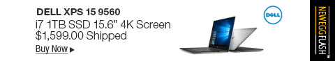 Newegg Flash - Dell XPS 15 9560 i7 1TB SSD 15.6" 4K Screen