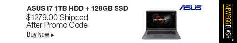 Newegg Flash - Asus i7 1TB HDD + 128GB SSD