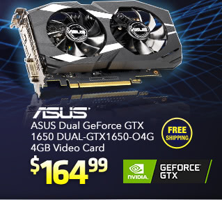 Asus Dual GeForce GTX 1650 DUAL-GTX1650-O4G 4GB Video Card