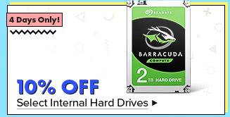 10% Off Select Internal Hard Drives*