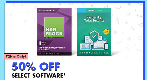 50% OFF SELECT SOFTWARE*