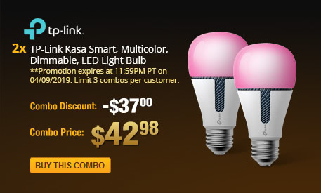 Combo: 2x - TP-Link Kasa Smart, Multicolor, Dimmable, LED Light Bulb