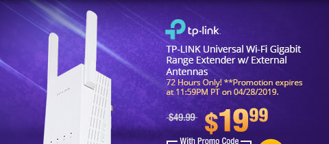 TP-LINK Universal Wi-Fi Gigabit Range Extender w/ External Antennas
