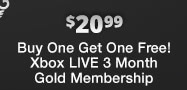 Buy One Get One - Xbox LIVE 3 Month Gold Membership