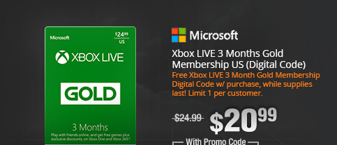 Xbox LIVE 3 Months Gold Membership US (Digital Code)