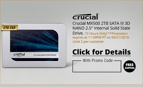 Crucial MX500 2TB SATA III 3D NAND 2.5" Internal Solid State Drive