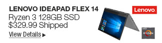 Newegg Flash - Lenovo IdeaPad Flex 14 Ryzen 3 128GB SSD