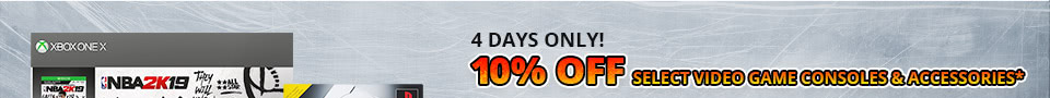 10% OFF SELECT VIDEO GAMES & ACCESSORIES*