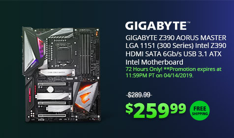 GIGABYTE Z390 AORUS MASTER LGA 1151 (300 Series) Intel Z390 HDMI SATA 6Gb/s USB 3.1 ATX Intel Motherboard