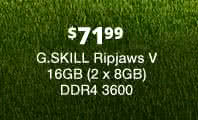 $71.99 G.SKILL Ripjaws V 16GB (2 x 8GB) DDR4 3600