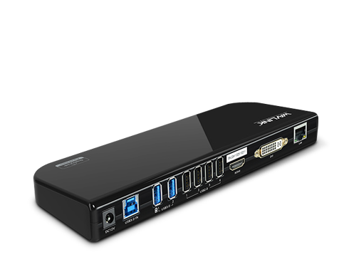Wavlink USB 3.0 Display Universal Docking Station Dual Video HDMI/DVI/VGA, USB 3.0 & USB 2.0, Black