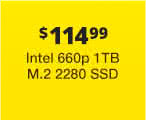 $104.99 Intel 660p 1TB M.2 2280 SSD