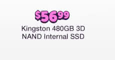 $56.99 Kingston 480GB 3D NAND Internal SSD