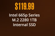 $119.99 Intel 665p Series M.2 2280 1TB Internal SSD