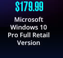 $179.99 Microsoft Windows 10 Pro Full Retail Version