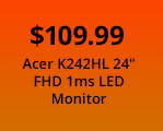 $109.99 Acer K242HL 24" FHD 1ms LED Monitor 