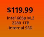 $119.99 Intel 665p M.2 2280 1TB Internal SSD