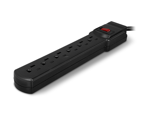 Rosewill 6-Outlet Power Strip 125V Input Voltage, 1875 Watts Maximum Power, 3 FT. Cord